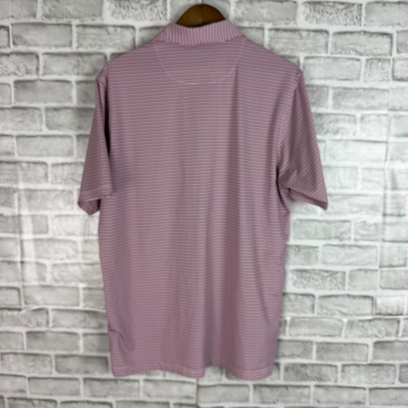 Donald Ross Patriotic Striped Performance Golf Polo Mens Medium Stretch - Picture 4 of 7